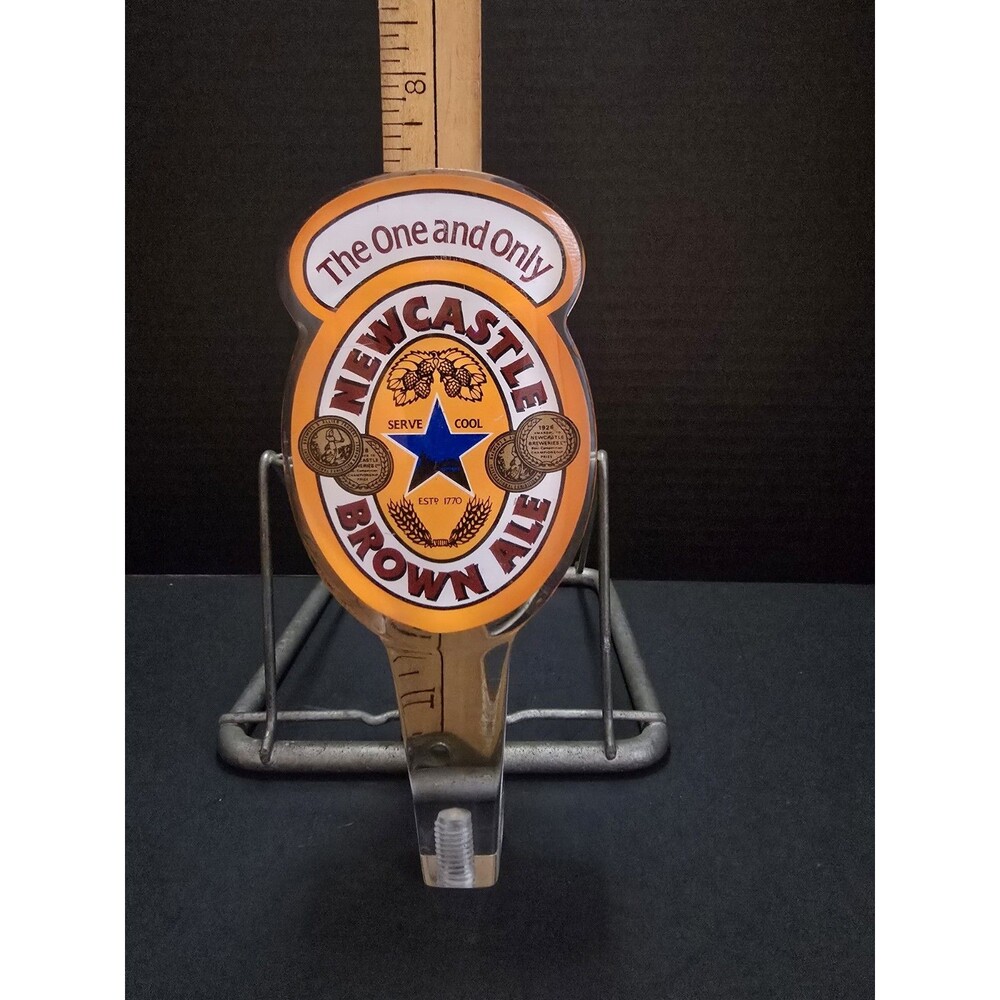 Vintage Newcastle Brown Ale Beer Tap Handle  “The One and Only” -8"